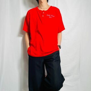 ヴィンテージ(VINTAGE)のUSA製80s PARAMOUNT SPORTSWEAR ヘンリーネックTシャツ(Tシャツ/カットソー(半袖/袖なし))
