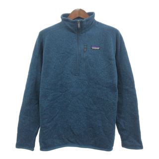 パタゴニア(patagonia)のpatagonia パタゴニア ハーフジップ ベターセーター フリースジャケット アウトドア ブルー (メンズ L) 中古 古着 Q6123(その他)