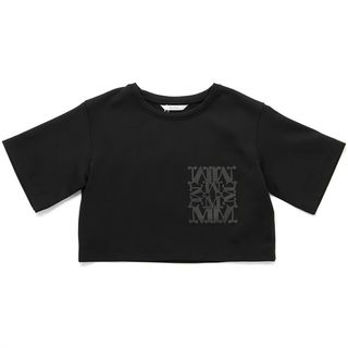 マックスマーラ(Max Mara)のマックスマーラ MAX MARA クロップドTシャツ MESSICO プリント ショート丈 半袖シャツ クルーネック ショートスリーブ 2024年春夏新作 2411941042 0013(Tシャツ(半袖/袖なし))