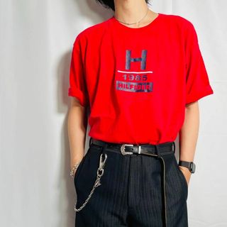 トミーヒルフィガー(TOMMY HILFIGER)のメキシコ製 90sオールド トミーヒルフィガー 1985 Tシャツ タタキタグ(Tシャツ/カットソー(半袖/袖なし))