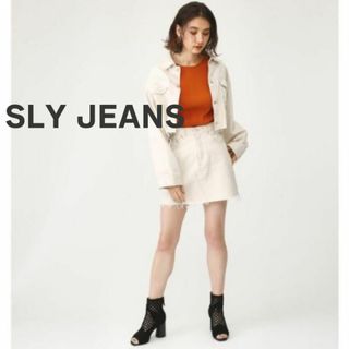 スライ(SLY)のSLY JEANS スライ　ジーンズ　デニム　ミニ　スカート　ホワイト　白　美脚(ミニスカート)