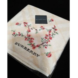 バーバリー(BURBERRY)のBURBERRY　バーバリー　タオルハンカチ　刺繍　レア(ハンカチ)