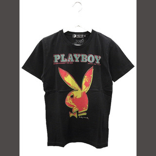 ヒステリックグラマー PLAYBOY プリント Tシャツ 黒 トップス 半袖(Tシャツ/カットソー(半袖/袖なし))