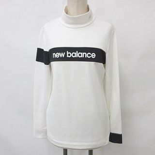 New Balance - ニューバランス ゴルフ シャツ 長袖 ハイネック モックネック 白 ブラック 2