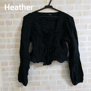 ヘザー(heather)のHeather クロップドブラウス(シャツ/ブラウス(長袖/七分))