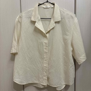 ユニクロ(UNIQLO)のUNIQLO リネンブレンドオープンカラーシャツ（半袖）(シャツ/ブラウス(半袖/袖なし))