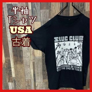 プリント キャラクター メンズ ブラック M USA古着 90s 半袖 Tシャツ(Tシャツ/カットソー(半袖/袖なし))