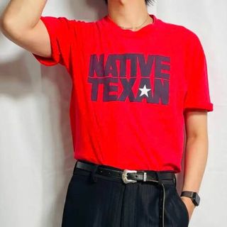 ヴィンテージ(VINTAGE)のUSA製 80sヴィンテージ Stedman Tシャツ NATIVE TEXAN(Tシャツ/カットソー(半袖/袖なし))