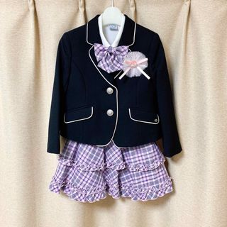 入学式で半日のみ着用♪超美品 女の子用スーツ120(ドレス/フォーマル)