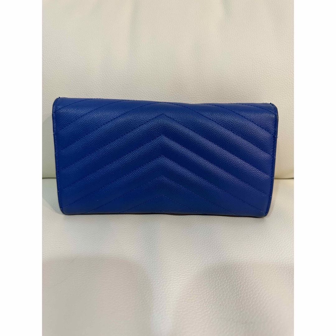 Saint Laurent(サンローラン)のサンローラン　長財布　モノグラム　フラップウォレット　ロイヤルブルー　青 レディースのファッション小物(財布)の商品写真