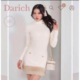 ダーリッチ(Darich)のダーリッチ＊ヘムファーニットミニワンピース(ミニワンピース)