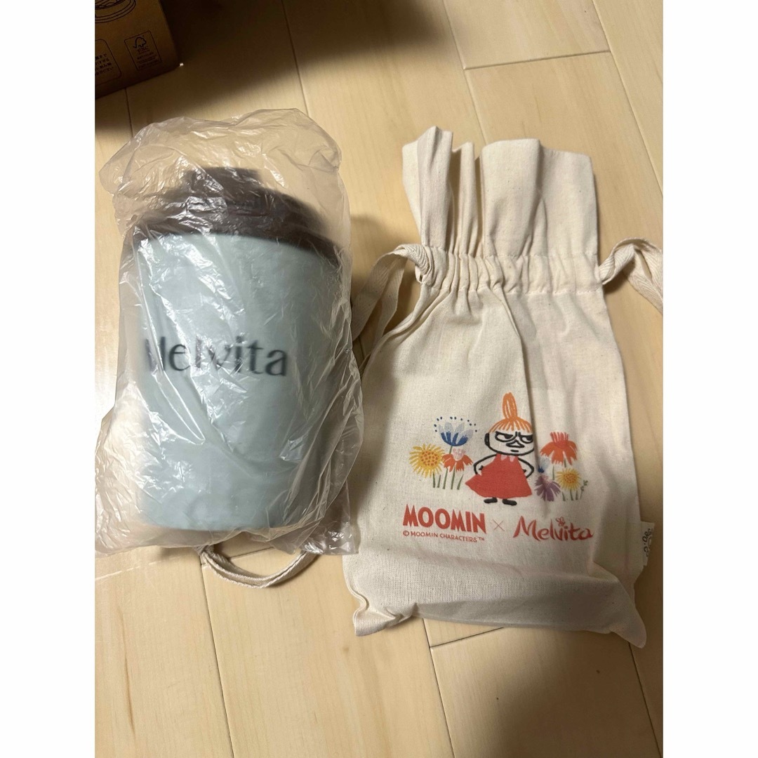 Melvita(メルヴィータ)のメルヴィータ　タンブラー&リトルミィ　巾着セット エンタメ/ホビーのおもちゃ/ぬいぐるみ(キャラクターグッズ)の商品写真