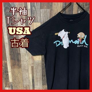 ファミリーガイ アニメ キャラクター メンズ ブラック L 古着 半袖 Tシャツ(Tシャツ/カットソー(半袖/袖なし))