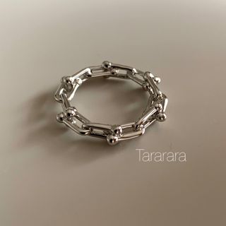 ●高品質stainless リンク RING S●金属アレルギー対応(リング(指輪))