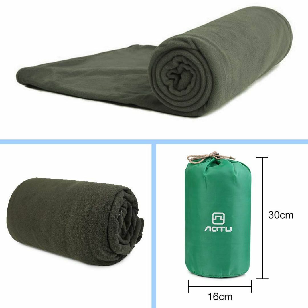 【色: グリーン】(サモルックス) Sumolux インナーシュラフ 寝袋 フリ スポーツ/アウトドアのアウトドア(寝袋/寝具)の商品写真