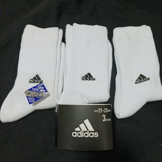 アディダス(adidas)のアディダス スクールソックス 3足セット 21~23 adidas 白 通学(靴下/タイツ)