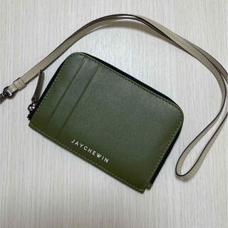 JAYCHEWIN 財布 牛革 ウォレット ミニ財布 カードケース オリーブ色(財布)