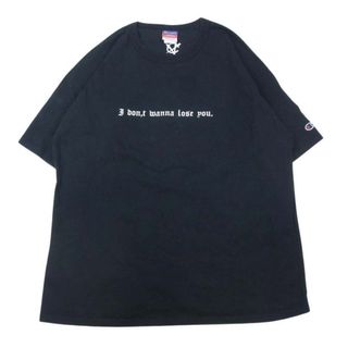 Champion - Champion チャンピオン CORVETTE I Don’t Wanna Lose You フロントプリント クルーネック 半袖 Tシャツ ブラック系 XL【中古】