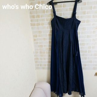 who's who Chico サイドプリーツデニムワンピース