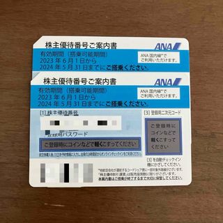 エーエヌエー(ゼンニッポンクウユ)(ANA(全日本空輸))のANA 株主優待券 2枚セット 枚数変更可(航空券)