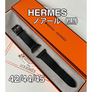 エルメス(Hermes)のApple Watch HERMESレザーバンドブラック(レザーベルト)