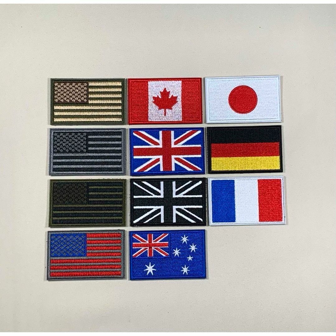 【ドイツ　2枚】国旗　ベルクロ　ワッペン　サバゲー　マジックテープ　MA-1 スポーツ/アウトドアのアウトドア(その他)の商品写真