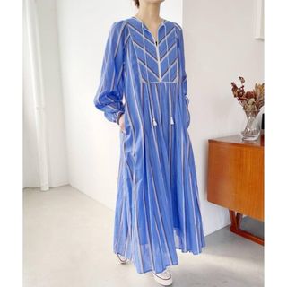 ne Quittez pas - ヌキテパ COTTON VOILE STRIPE DRESS