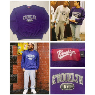 ヴィンテージ(VINTAGE)の美品 K'rooklyn nyc College Sweat Purple XL(スウェット)