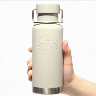 スターバックス(Starbucks)の4700円→3980円！スタバ☆ハンドルリッドステンレスロゴボトルマットベージュ(タンブラー)