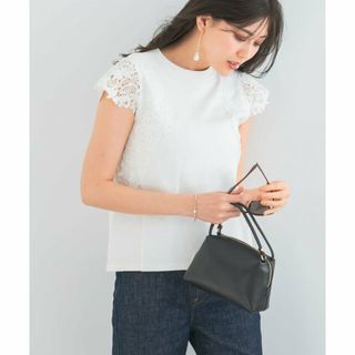 アーバンリサーチロッソ(URBAN RESEARCH ROSSO)の【OFF WHITE】レースフレンチスリーブプルオーバー(カットソー(長袖/七分))