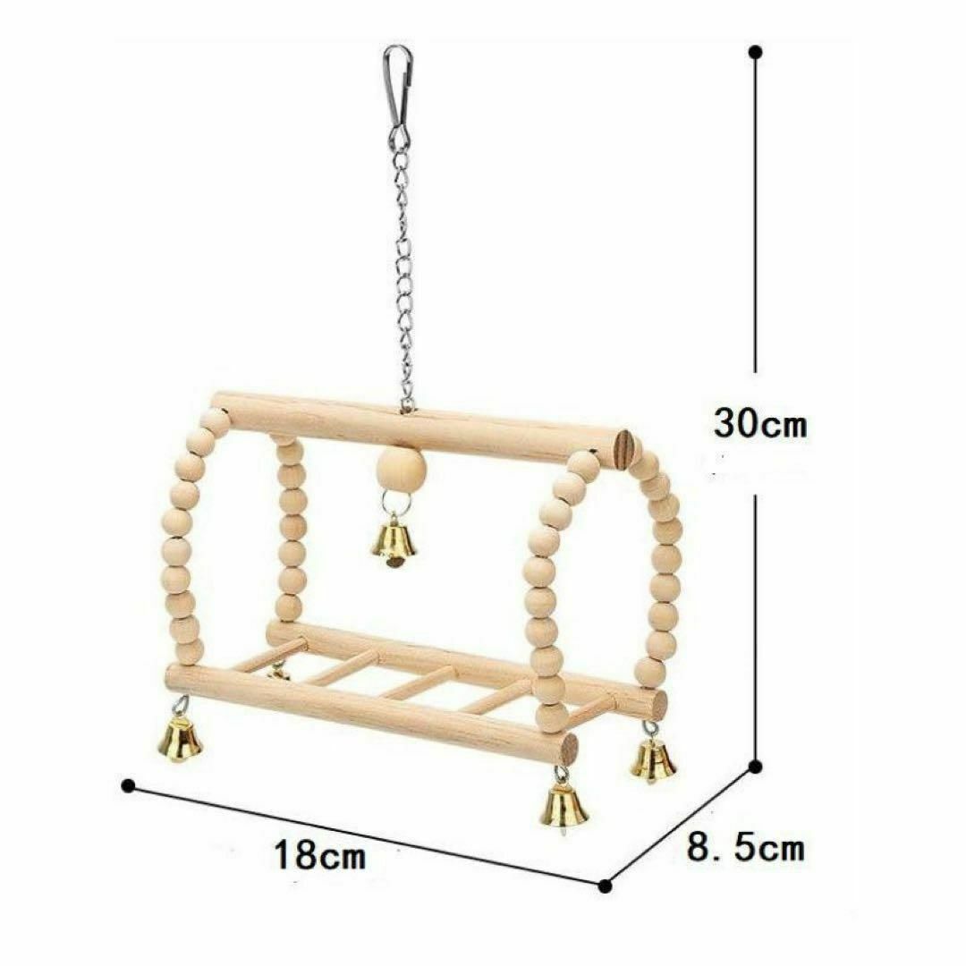 鳥のおもちゃ 木製 ブランコ インコ ストレス解消 運動不足 とまり木 その他のペット用品(鳥)の商品写真