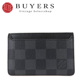 ルイヴィトン(LOUIS VUITTON)の【中古】 ルイ・ヴィトン カードケース ネオ・ポルトカルト N62666 ダミエグラフィットキャンバス ブラック グレー キャッシュレス 名刺入れ 小物 メンズ 男性 LOUIS VUITTON(パスケース/IDカードホルダー)