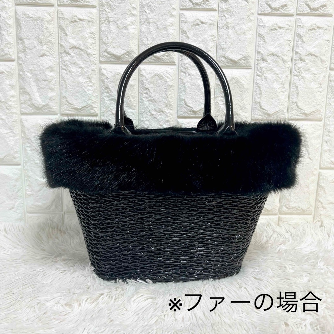 Madame Hiroko(マダムヒロコ)の美品♡マダムヒロコ　 3way トートバッグ　レース　ファー　軽量 レディースのバッグ(トートバッグ)の商品写真