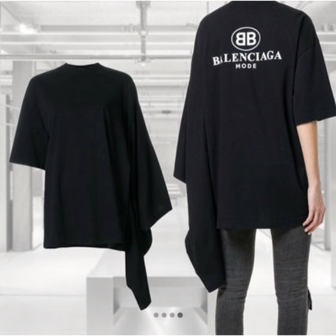 BALENCIAGA - バレンシアガ Tシャツ ブラック 黒 着物スリーブ BALENCIAGA - バレンシアガ Tシャツ ブラック 黒 着物スリーブ