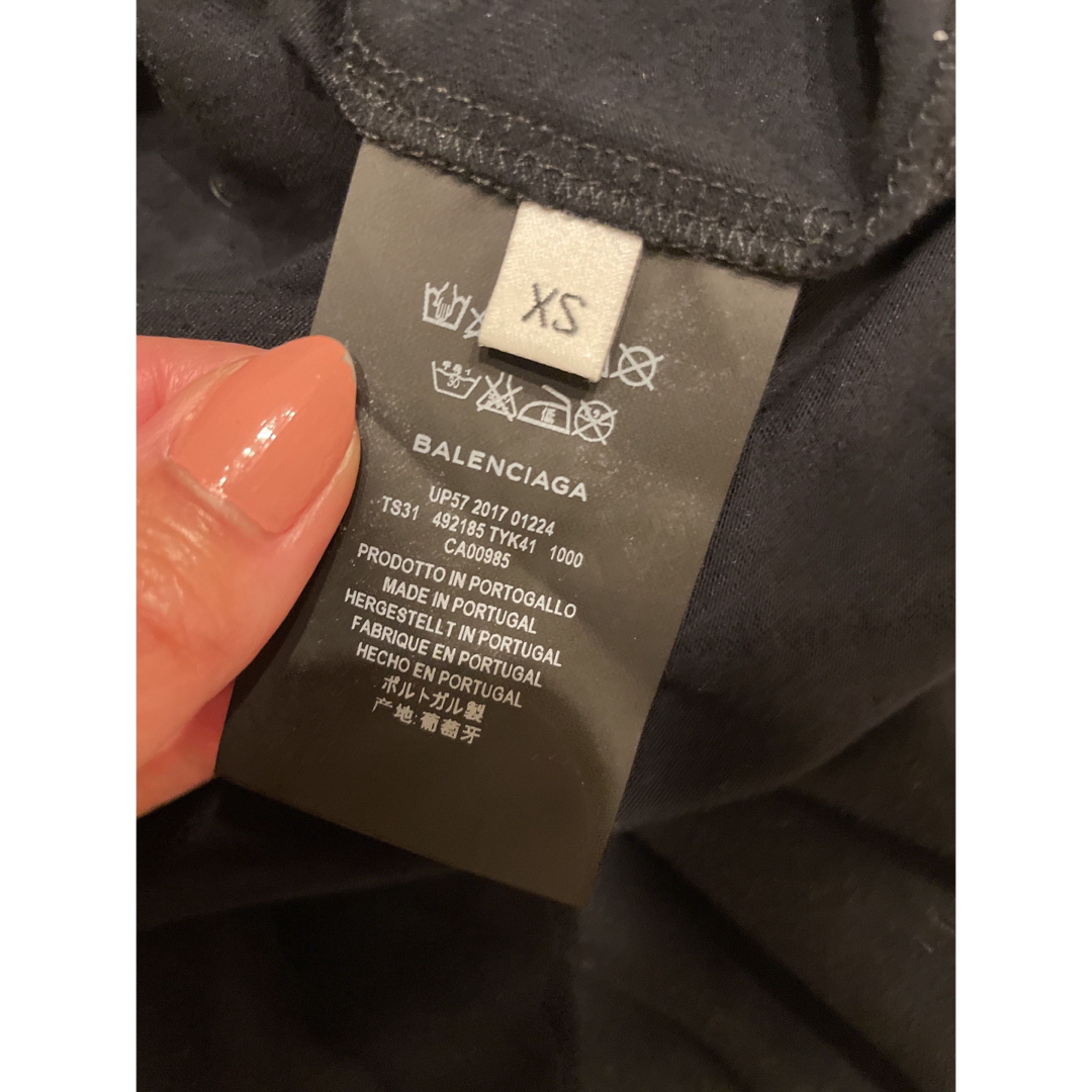 BALENCIAGA - バレンシアガ Tシャツ ブラック 黒 着物スリーブ BALENCIAGA - バレンシアガ Tシャツ ブラック 黒 着物スリーブ