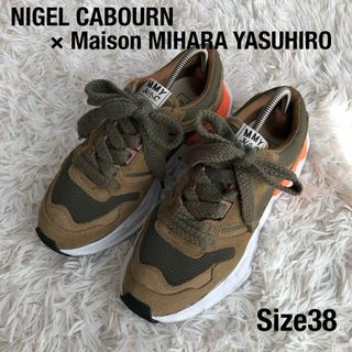 ナイジェルケーボン(Nigel Cabourn)の【美品】ナイジェルケーボン×メゾンミハラヤスヒロスエードスニーカーオリーブカーキ(スニーカー)