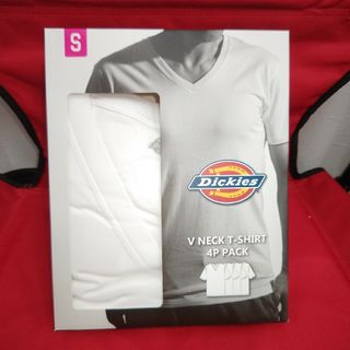 Dickies - Dickies　T-シャツ Vネック 無地 ホワイト Sサイズ