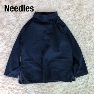 Needles - ニードルスNEEDLESプルオーバーデニムシャツフィッシャーマンスモックL