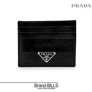 プラダ(PRADA)の未使用品 未使用品 PRADA プラダ パスケース 定期入れ カードケース 2MC223 トライアングルロゴ NERO ブラック(名刺入れ/定期入れ)