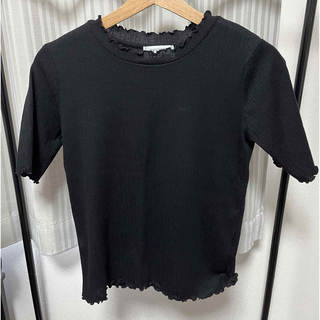 ローリーズファーム(LOWRYS FARM)のブラック 半袖 半袖Tシャツ カットソー　ローリーズファーム　(Tシャツ(半袖/袖なし))
