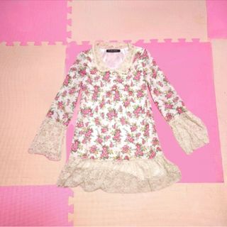 送料￥０♡Honeys ハニーズ レースピンクフラワーワンピース