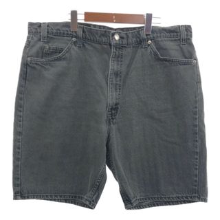 90年代 USA製 Levi's リーバイス 505 デニム ショートパンツ 大きいサイズ オレンジタブ ブラック (メンズ W42) 中古 古着 Q6015