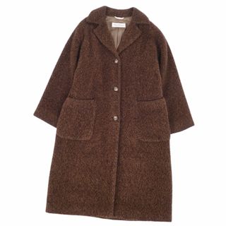 マックスマーラ(Max Mara)のマックスマーラ Max Mara コート 白タグ ロングコート アルパカ ウール アウター レディース イタリア製 JI38 ブラウン(その他)