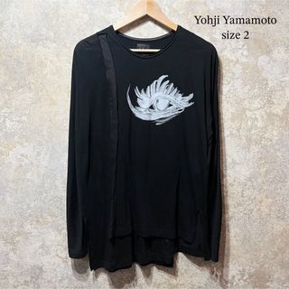 Yohji Yamamoto - Yohji Yamamoto ヨウジヤマモト ロンT 変形 トップス プリント