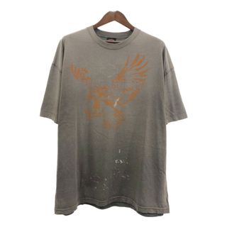 ハーレーダビッドソン(Harley Davidson)のHARLEY DAVIDSON ハーレーダビッドソン 半袖Ｔシャツ 大きいサイズ バイク ブラウン (メンズ 2XL) 中古 古着 Q6017(Tシャツ/カットソー(半袖/袖なし))