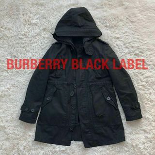 バーバリーブラックレーベル(BURBERRY BLACK LABEL)のバーバリーブラックレーベル　3WAYミリタリージャケット　ブラック黒L(ミリタリージャケット)