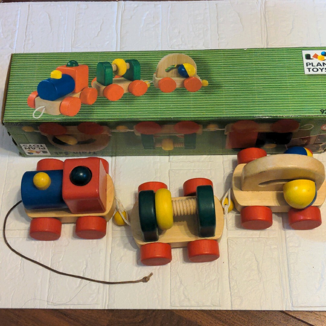 PLANTOYS　トレインセット　木製おもちゃ キッズ/ベビー/マタニティのおもちゃ(電車のおもちゃ/車)の商品写真