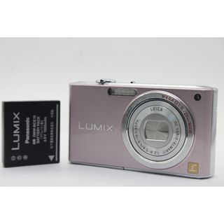 【美品 返品保証】 パナソニック Panasonic LUMIX DMC-FX33 ピンク バッテリー付き コンパクトデジタルカメラ  s9165(コンパクトデジタルカメラ)