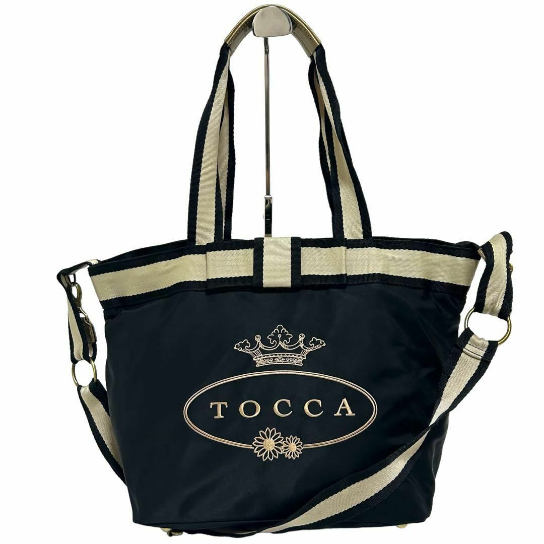 TOCCA(トッカ)の美品　トッカ　2way ショルダーバッグ　トートバッグ　ボストン　リボン　黒 レディースのバッグ(ショルダーバッグ)の商品写真