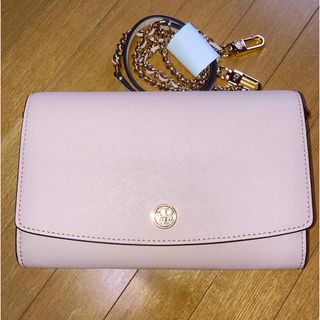 トリーバーチ(Tory Burch)のトリーバーチ  ウォレットショルダー　ピンク(財布)